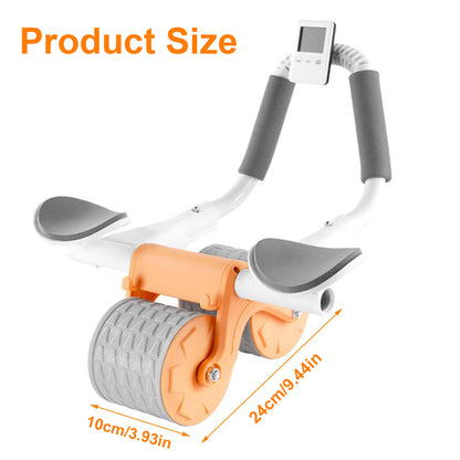 2025 New with Timer Ab Abdominal Exercise Roller Elbow Support, Abs Roller Wheel Core Exercise Equipment, Automatic Rebound Abdominal Wheel